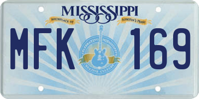 MS license plate MFK169