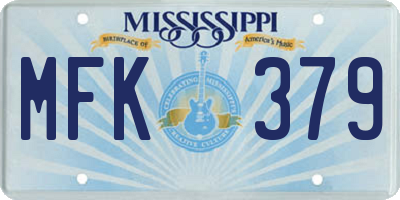 MS license plate MFK379