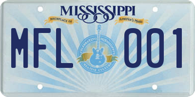 MS license plate MFL001