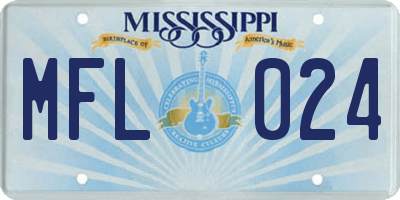 MS license plate MFL024