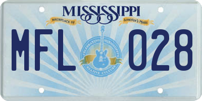 MS license plate MFL028