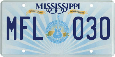 MS license plate MFL030