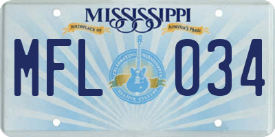 MS license plate MFL034