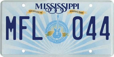 MS license plate MFL044