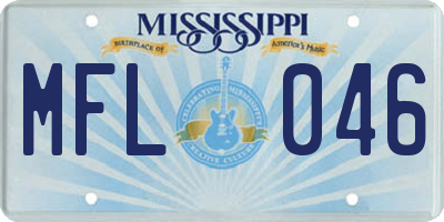 MS license plate MFL046
