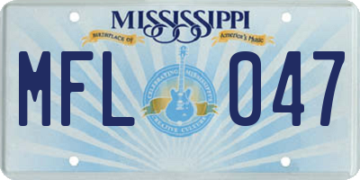 MS license plate MFL047