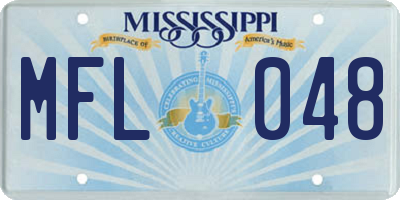 MS license plate MFL048