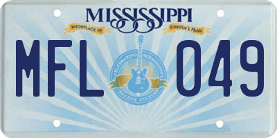 MS license plate MFL049