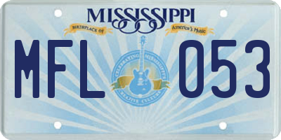 MS license plate MFL053