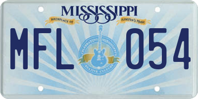MS license plate MFL054