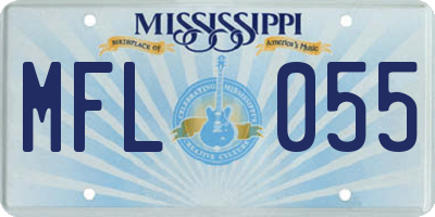 MS license plate MFL055