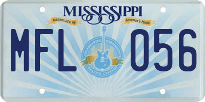 MS license plate MFL056