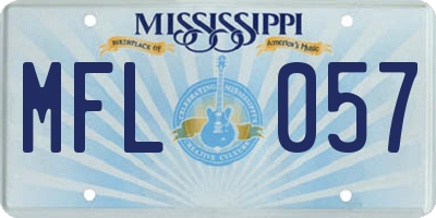 MS license plate MFL057