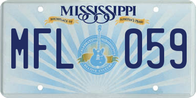 MS license plate MFL059