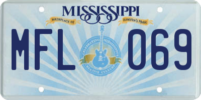 MS license plate MFL069