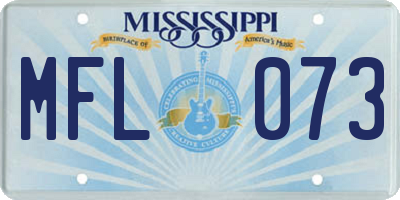MS license plate MFL073
