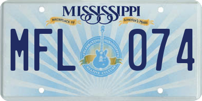 MS license plate MFL074