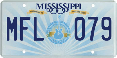 MS license plate MFL079