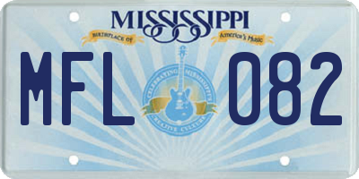 MS license plate MFL082