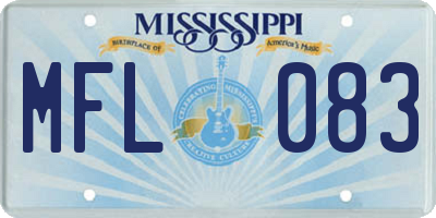MS license plate MFL083