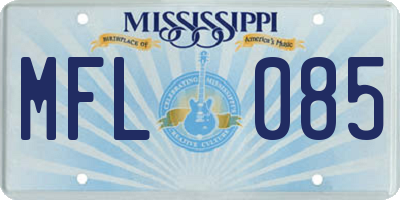 MS license plate MFL085