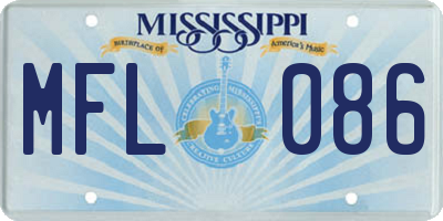 MS license plate MFL086