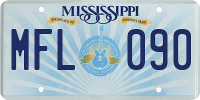 MS license plate MFL090
