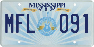 MS license plate MFL091