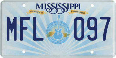MS license plate MFL097