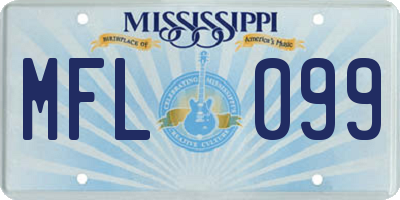 MS license plate MFL099