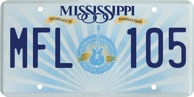 MS license plate MFL105