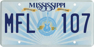MS license plate MFL107