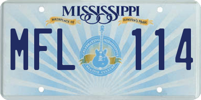 MS license plate MFL114