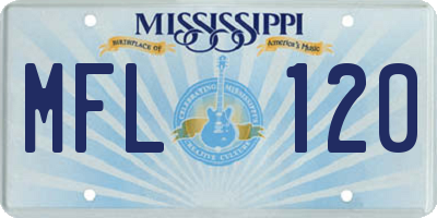 MS license plate MFL120