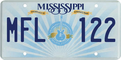 MS license plate MFL122