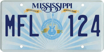 MS license plate MFL124