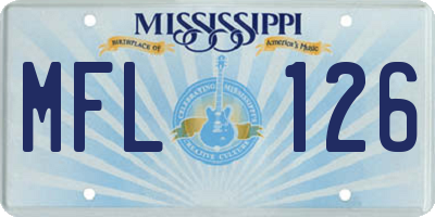MS license plate MFL126