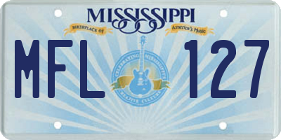 MS license plate MFL127