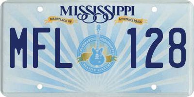 MS license plate MFL128
