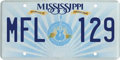 MS license plate MFL129