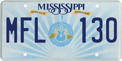MS license plate MFL130