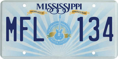MS license plate MFL134