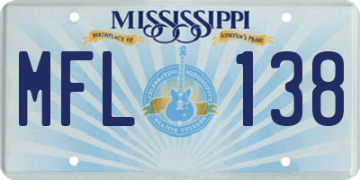 MS license plate MFL138