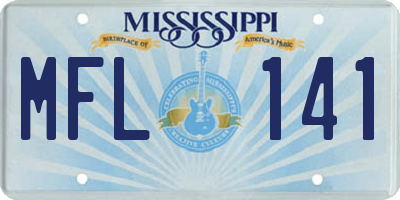 MS license plate MFL141