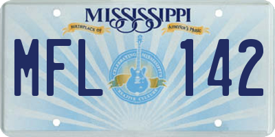 MS license plate MFL142