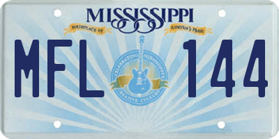 MS license plate MFL144