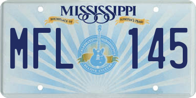 MS license plate MFL145