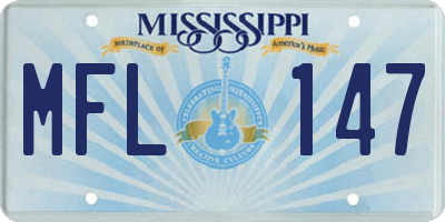 MS license plate MFL147