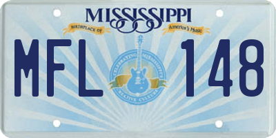 MS license plate MFL148