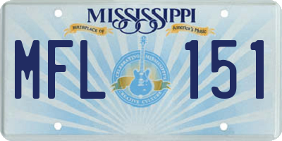 MS license plate MFL151